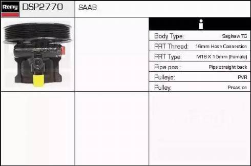 Remy DSP2770 - Гідравлічний насос, рульове управління, ГУР autozip.com.ua