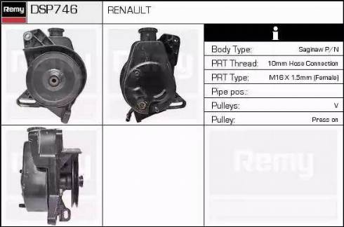 Remy DSP746 - Гідравлічний насос, рульове управління, ГУР autozip.com.ua