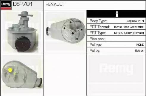 Remy DSP701 - Гідравлічний насос, рульове управління, ГУР autozip.com.ua