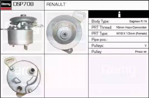 Remy DSP708 - Гідравлічний насос, рульове управління, ГУР autozip.com.ua