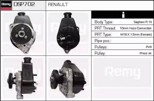 Remy DSP702 - Гідравлічний насос, рульове управління, ГУР autozip.com.ua