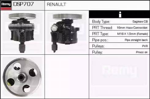 Remy DSP707 - Гідравлічний насос, рульове управління, ГУР autozip.com.ua