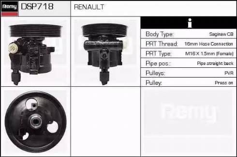 Remy DSP718 - Гідравлічний насос, рульове управління, ГУР autozip.com.ua