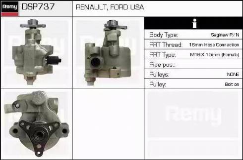 Remy DSP737 - Гідравлічний насос, рульове управління, ГУР autozip.com.ua