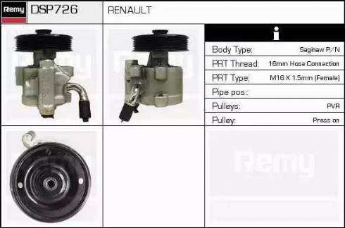 Remy DSP726 - Гідравлічний насос, рульове управління, ГУР autozip.com.ua