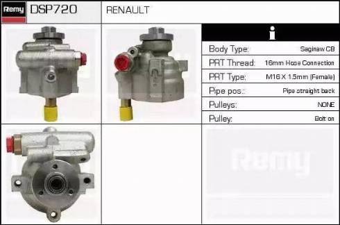 Remy DSP720 - Гідравлічний насос, рульове управління, ГУР autozip.com.ua