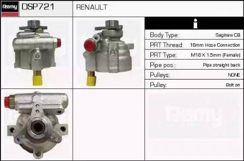 Remy DSP721 - Гідравлічний насос, рульове управління, ГУР autozip.com.ua