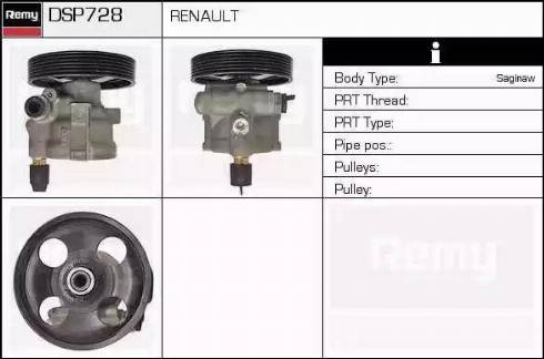 Remy DSP728 - Гідравлічний насос, рульове управління, ГУР autozip.com.ua