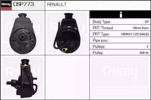 Remy DSP773 - Гідравлічний насос, рульове управління, ГУР autozip.com.ua