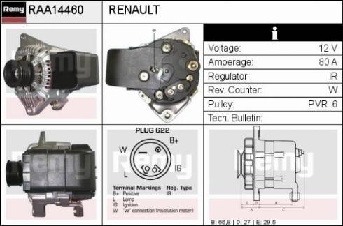 Remy RAA14460 - Генератор autozip.com.ua