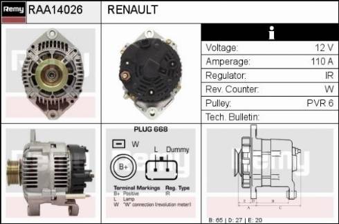 Remy RAA14026 - Генератор autozip.com.ua