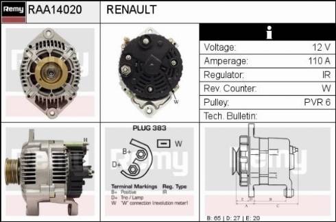 Remy RAA14020 - Генератор autozip.com.ua