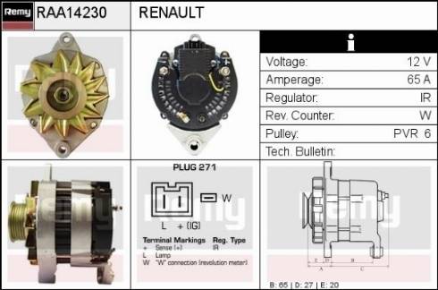 Remy RAA14230 - Генератор autozip.com.ua