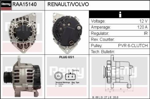 Remy RAA15140 - Генератор autozip.com.ua