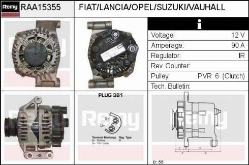 Remy RAA15355 - Генератор autozip.com.ua