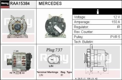 Remy RAA15384 - Генератор autozip.com.ua