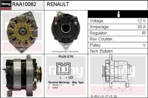 Remy RAA10082 - Генератор autozip.com.ua