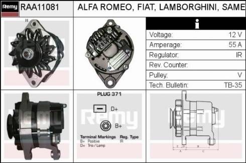 Remy RAA11081 - Генератор autozip.com.ua