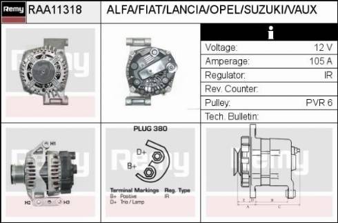 Remy RAA11318 - Генератор autozip.com.ua