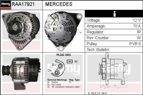 Remy RAA17921 - Генератор autozip.com.ua