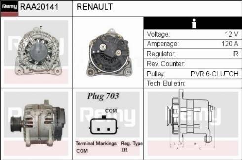 Remy RAA20141 - Генератор autozip.com.ua