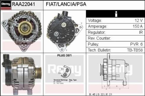 Remy RAA22041 - Генератор autozip.com.ua