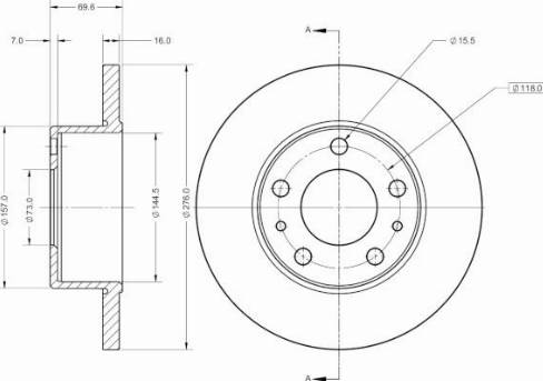 Remy RAD1660C - Гальмівний диск autozip.com.ua