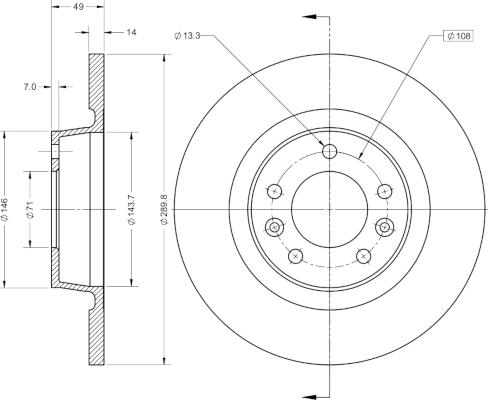 Remy RAD1211C - Гальмівний диск autozip.com.ua