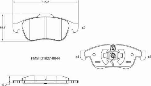 Remy RAP1028 - Гальмівні колодки, дискові гальма autozip.com.ua