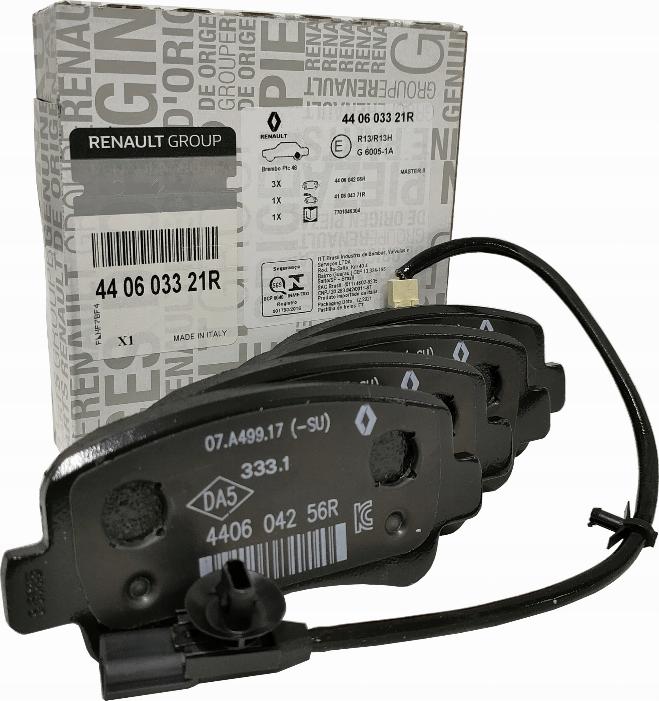 RENAULT 440603321R - Гальмівні колодки, дискові гальма autozip.com.ua