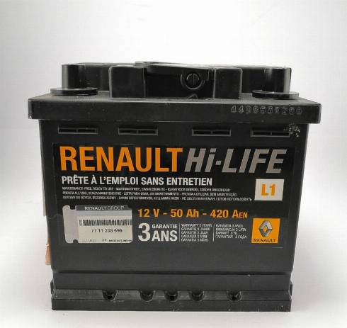 RENAULT 7711238596 - Стартерна акумуляторна батарея, АКБ autozip.com.ua