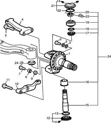 RENAULT TRUCKS 7485 133 870 - Ремкомплект, шворінь поворотного кулака autozip.com.ua