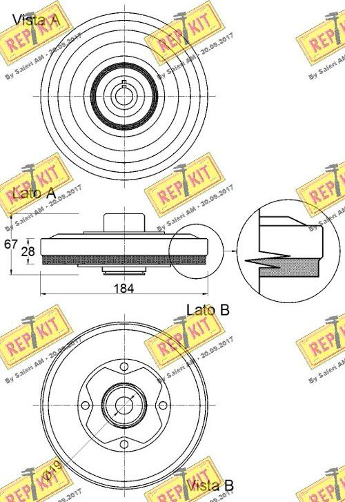 REPKIT RKT9345 - Ремінний шків, колінчастий вал autozip.com.ua