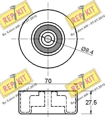REPKIT RKT1920 - Паразитний / провідний ролик, поліклиновий ремінь autozip.com.ua