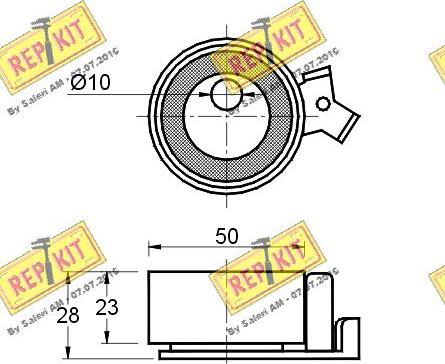 REPKIT RKT1498 - Натягувач ременя, клинові зуб. autozip.com.ua