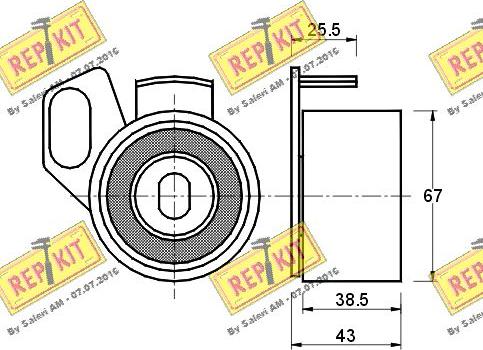 REPKIT RKT1404 - Натяжна ролик, ремінь ГРМ autozip.com.ua