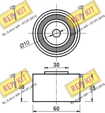 REPKIT RKT1407 - Натяжна ролик, ремінь ГРМ autozip.com.ua