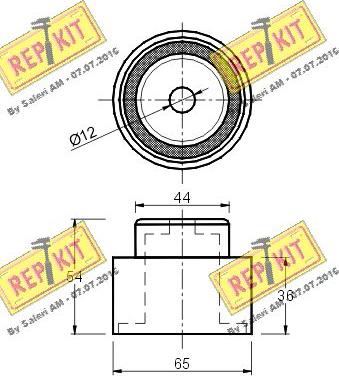 REPKIT RKT1481 - Паразитний / Провідний ролик, зубчастий ремінь autozip.com.ua