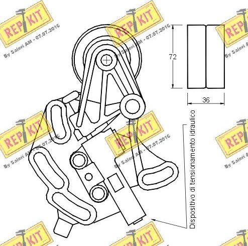 REPKIT RKT1483 - Натяжна ролик, ремінь ГРМ autozip.com.ua