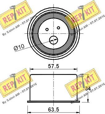 REPKIT RKT1425 - Натяжна ролик, ремінь ГРМ autozip.com.ua