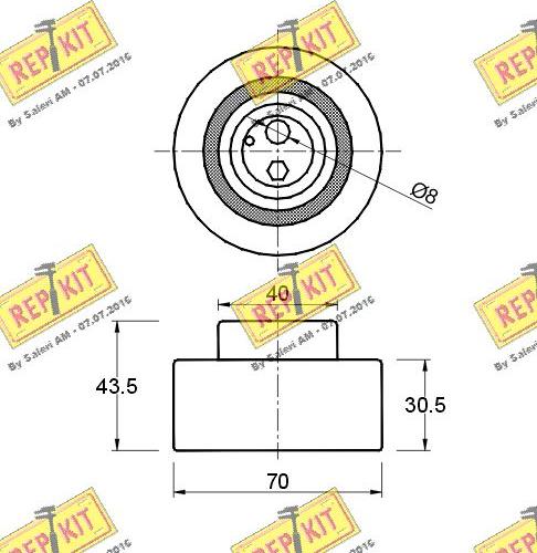 REPKIT RKT1421 - Натяжна ролик, ремінь ГРМ autozip.com.ua