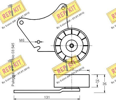 REPKIT RKT1591 - Натягувач ременя, клинові зуб. autozip.com.ua