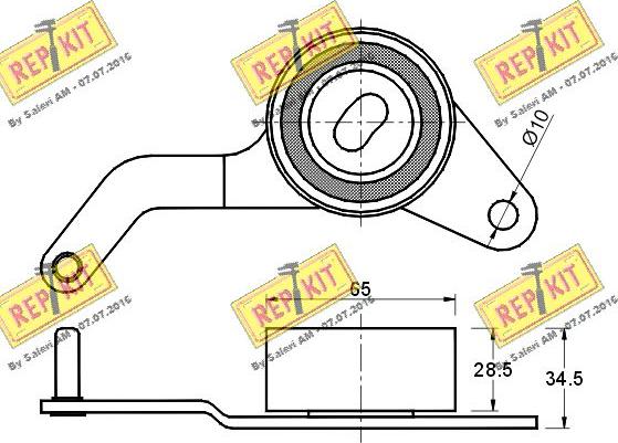 REPKIT RKT1517 - Натяжна ролик, ремінь ГРМ autozip.com.ua