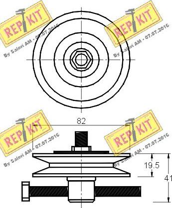 REPKIT RKT1693 - Натягувач ременя, клинові зуб. autozip.com.ua