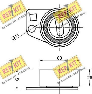 REPKIT RKT1612 - Натяжна ролик, ремінь ГРМ autozip.com.ua