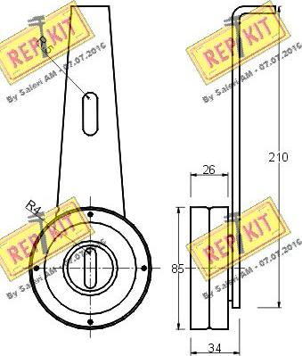 REPKIT RKT1638 - Натягувач ременя, клинові зуб. autozip.com.ua