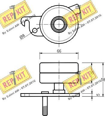 REPKIT RKT1094 - Натягувач ременя, клинові зуб. autozip.com.ua