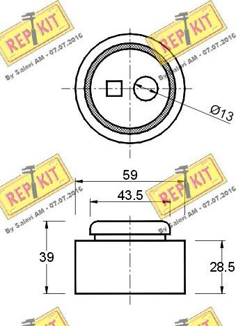 REPKIT RKT1091 - Натяжна ролик, ремінь ГРМ autozip.com.ua