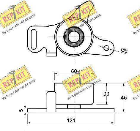 REPKIT RKT1035 - Натяжна ролик, ремінь ГРМ autozip.com.ua