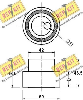 REPKIT RKT1031 - Натяжна ролик, ремінь ГРМ autozip.com.ua